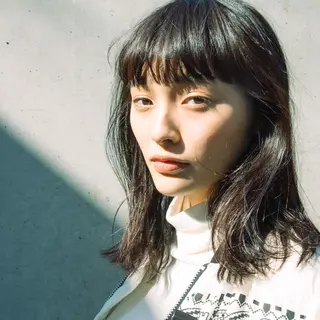 ミディアム 美髪/デザイン /　湯本　哲也のヘアスタイル
