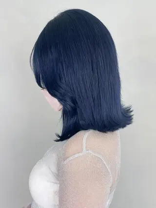 ミディアム パーマ ヘアアレンジ カラー ITbyALBUM 藤沢店のヘアスタイル