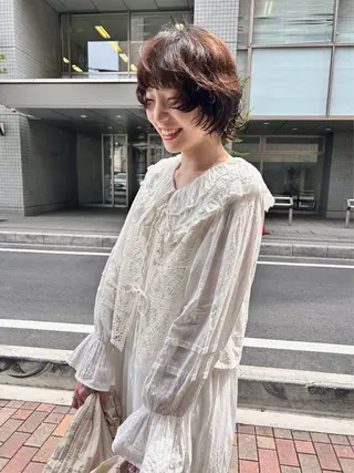 ショート パーマ デザインカット/ パーマ/nanaのヘアスタイル