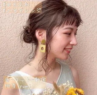 ミディアム カラー パーマ ヘアアレンジ メンズ ネイル マツエク・マツパ 新宿駅近♡友達とOK 🦋W -ワット -のヘアスタイル