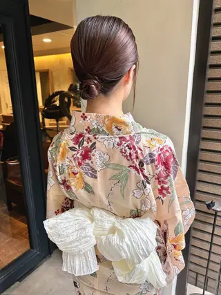 ヘアアレンジ ボブ/レイヤー/ 梅田/天野川奈緒のヘアスタイル