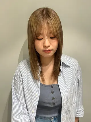 セミロング 似合わせスタイル☁️ 堀内志茉🍀のヘアスタイル