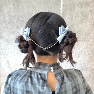 セミロング ヘアメ🎀推しカラー 🥣横浜/しほ🧸のヘアスタイル