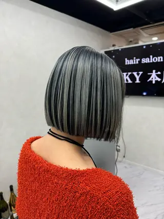 ショート カラー 🌈評価No.1🌈 艶髪カラー❌エクステのヘアスタイル