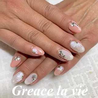 ミディアム カラー キッズ ネイル Greace  la vieのネイルデザイン