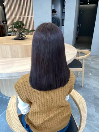 セミロング カラー 銀座　REFINED 🫧立元のヘアスタイル