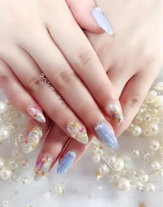 ネイル ラベンダー💖日暮里 ルル💖ネイルのネイルデザイン