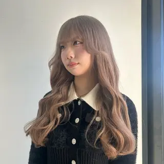 カラー 🍓垢抜けハイトーン 🍓HINAのヘアスタイル
