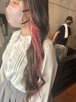 ロング カラー ヘアアレンジ 🌈インナーカラー ‘ショウマ’🌈のヘアスタイル