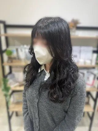 ロング パーマ 藤田 紋芽 Jr.stylistのヘアスタイル