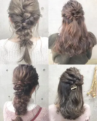 セミロング カラー ヘアアレンジ Satsuki ✂︎♡のヘアスタイル