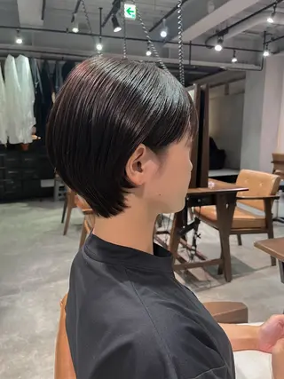 ショート カラー パーマ 渡邊 百咲のヘアスタイル