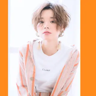 ショート カラー パーマ ヘアアレンジ 【白髪ぼかし 専門GBG】自由が丘のヘアスタイル