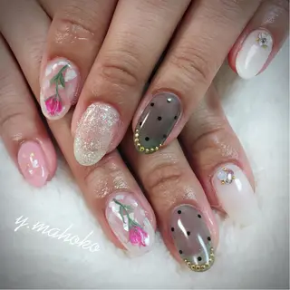 ネイル パラジェル有/ 長さだし/mahoのネイルデザイン