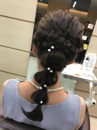 ロング ヘアアレンジ 顔まわり🤍小顔 カット🤍みさきのヘアスタイル