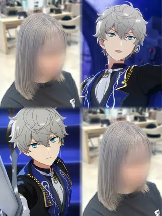 ミディアム カラー 推し活/韓国/ブリー チカラーminamiのヘアスタイル