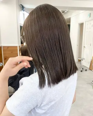 セミロング カラー レイヤーボブ/ 艶カラー/サナ🌼のヘアスタイル