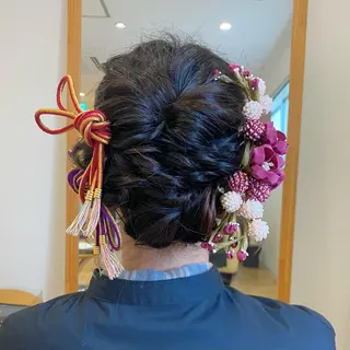 ヘアアレンジ 酸性ストレート/ブリ ーチなしWカラー河本のヘアスタイル