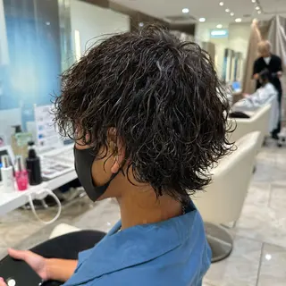 パーマ 🌼丸みボブ🌼 ショート　柏木結太のヘアスタイル