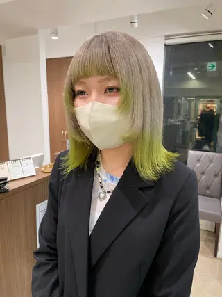 ミディアム カラー 店長福島成美/髪質 改善縮毛矯正/カラーのヘアスタイル