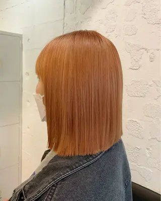 ミディアム カラー カトウ ユウカのヘアスタイル