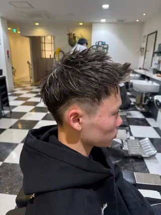 ショート メンズ 似合わせカットパーマ 長峯丈士のヘアスタイル