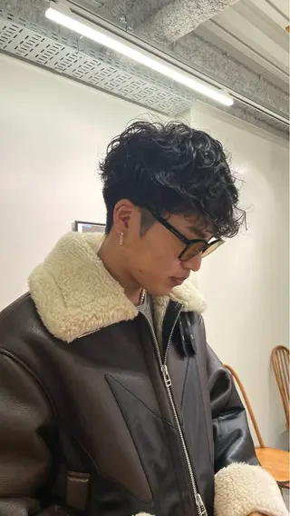 パーマ メンズ 安藤 琢真のヘアスタイル