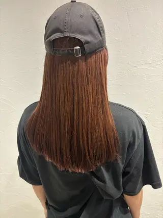 セミロング カラー 大西 柚羽のヘアスタイル