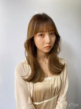 ロング カラー Pia ツボイ ケイタのヘアスタイル