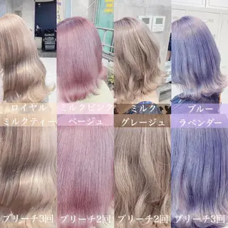 セミロング 🤍ムラ修正ブリーチ 🤍原宿/YUUのヘアスタイル