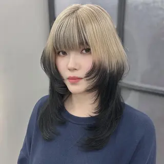 ロング カラー Ren. 🦋デザインカラーのヘアスタイル