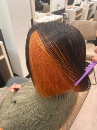 ミディアム 艶髪カラー┊︎ レイヤーボブ🍀きりのヘアスタイル