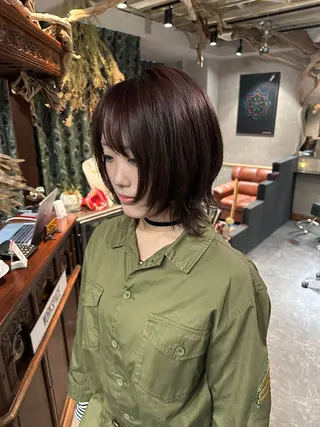 ショート カラー レイヤーブリーチ特化 ホワイト専門/岸のヘアスタイル