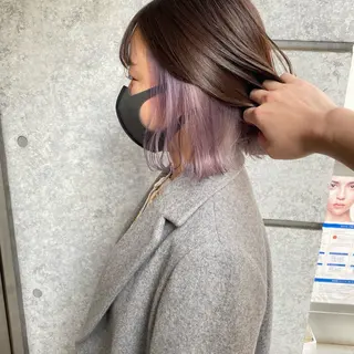 ショート カラー 癖毛救済✂️ボブ /髪質改善ストレートのヘアスタイル