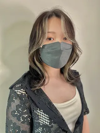 セミロング 岐阜1番韓国ヘア/ 星羅/23°のヘアスタイル