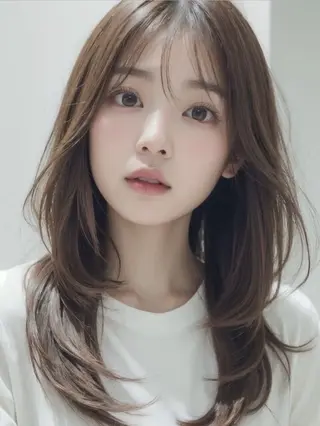 ロング ️韓国ヘア／レイヤー カットYūka❤️のヘアスタイル