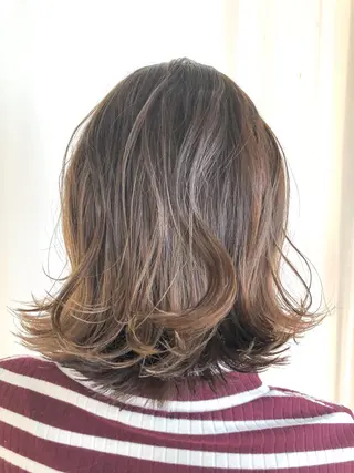 ミディアム カラー ヘアアレンジ レイヤー×ヘッドスパ *保田遥*のヘアスタイル
