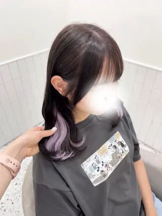 セミロング カラー 新井 凪のヘアスタイル