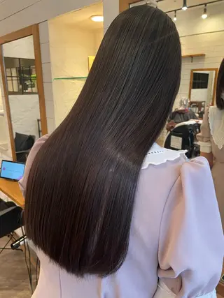 ロング パーマ ✨透明感ケアカラー✨ 長野ゆきなのヘアスタイル