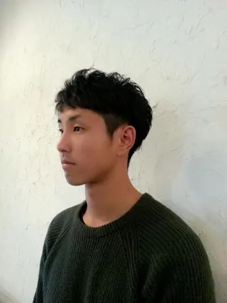 メンズ パーマ 藤本正幸 /ショートボブのヘアスタイル