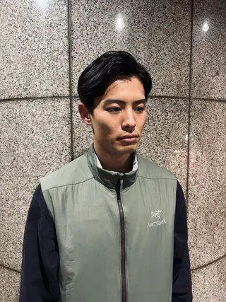 パーマ メンズ スパイキーパーマ 柏NO1 藤本葉のヘアスタイル