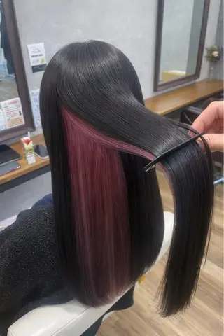 ロング カラー 紫音 cutwells郡山のヘアスタイル