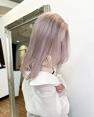 セミロング カラー ANKH CROSS 🦋mako🦋のヘアスタイル