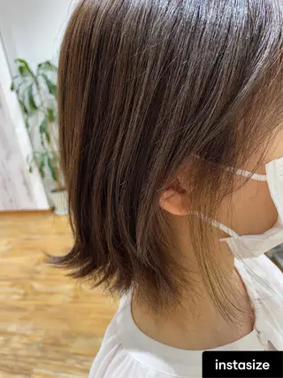 ミディアム カラー FELICE of hair 田口千尋のヘアスタイル