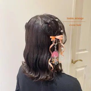 セミロング カラー シールエクステ横浜 🐏☁️miminaのヘアスタイル