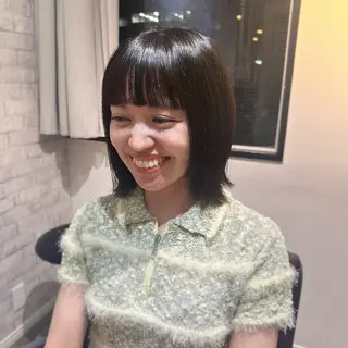 ミディアム Saki💛心斎橋 レイヤー/艶髪のヘアスタイル