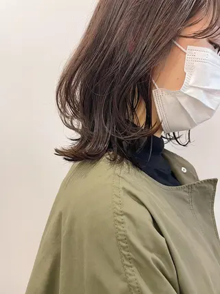 ミディアム カラー パーマ 💖美髪矯正💖 辻未侑のヘアスタイル