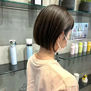 ショート 縮毛矯正・似合わせ タナカ レイヤのヘアスタイル