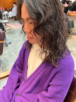パーマ メンズ 透明感・艶感 小坂隼斗のヘアスタイル
