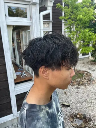 パーマ メンズ 篠田 翔太のヘアスタイル